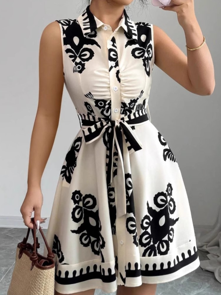 French Vintage Floral Midi Dress - Новое летнее модное повседневное платье для