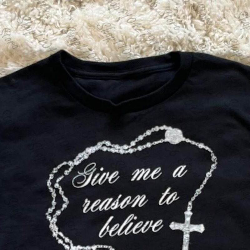 Y2K Graphic Baby Tee Crop - Женская одежда в стиле Y2K 2000-х