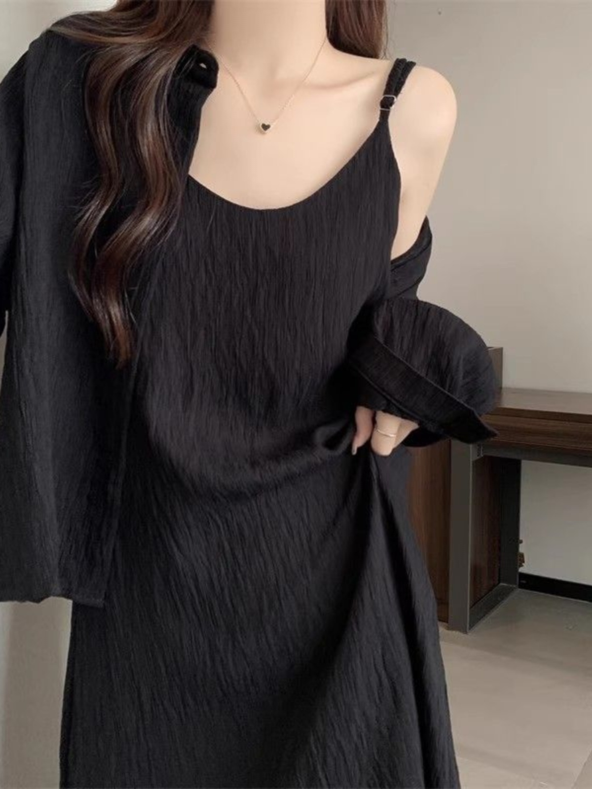 Korean Style A Line Shirt Dress - Летнее свободное женское платье-рубашка больших размеров,
