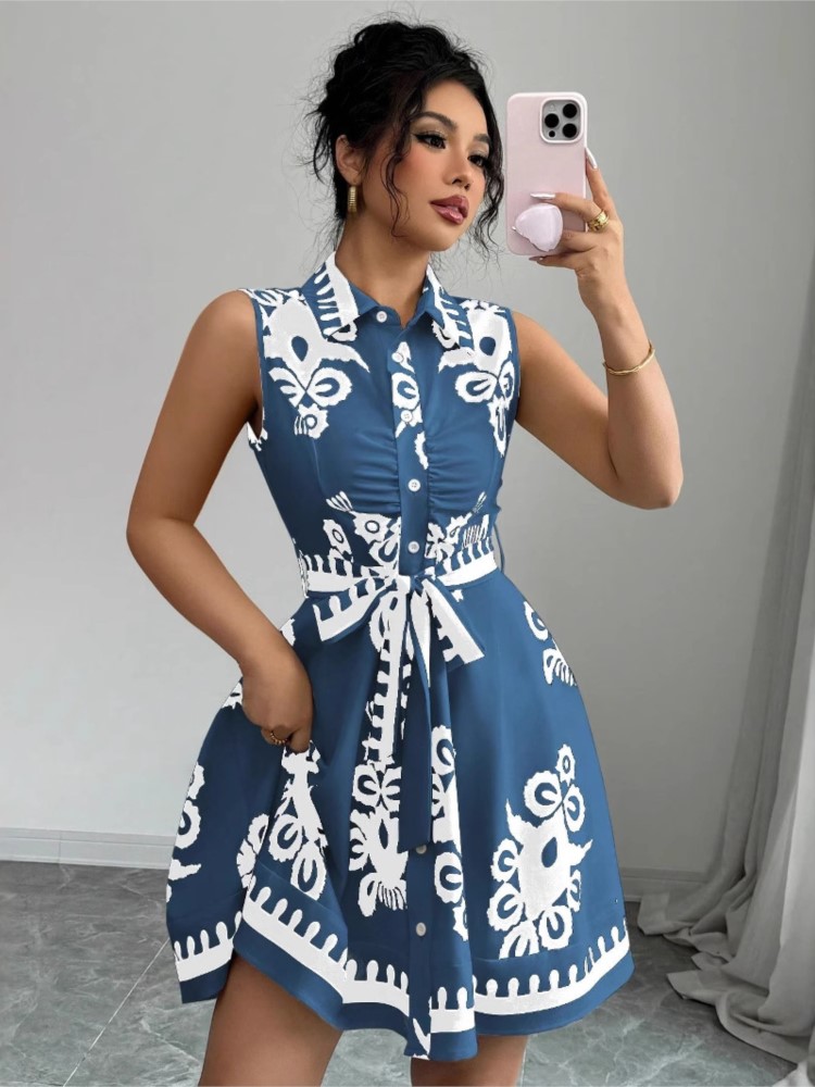 Новое летнее модное повседневн – обзор и цена French Vintage Floral Midi Dress