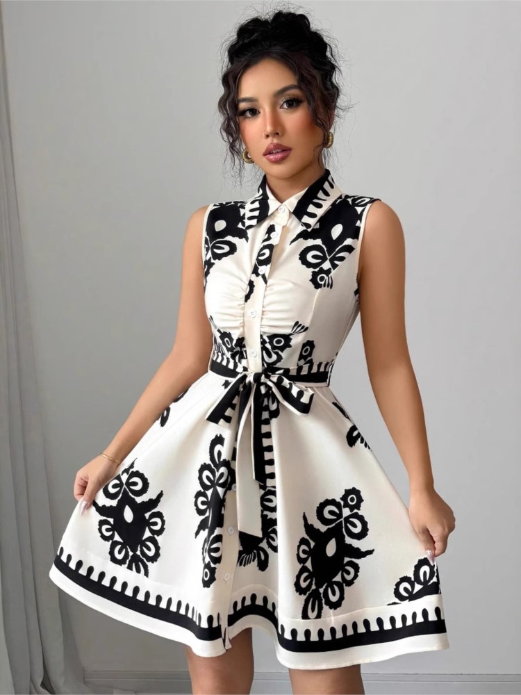 Новое летнее модное повседневн – обзор и цена French Vintage Floral Midi Dress