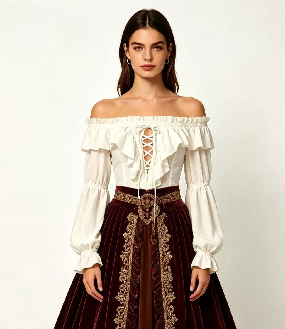 Пиратская блузка для женщин, с – обзор и цена Blouses