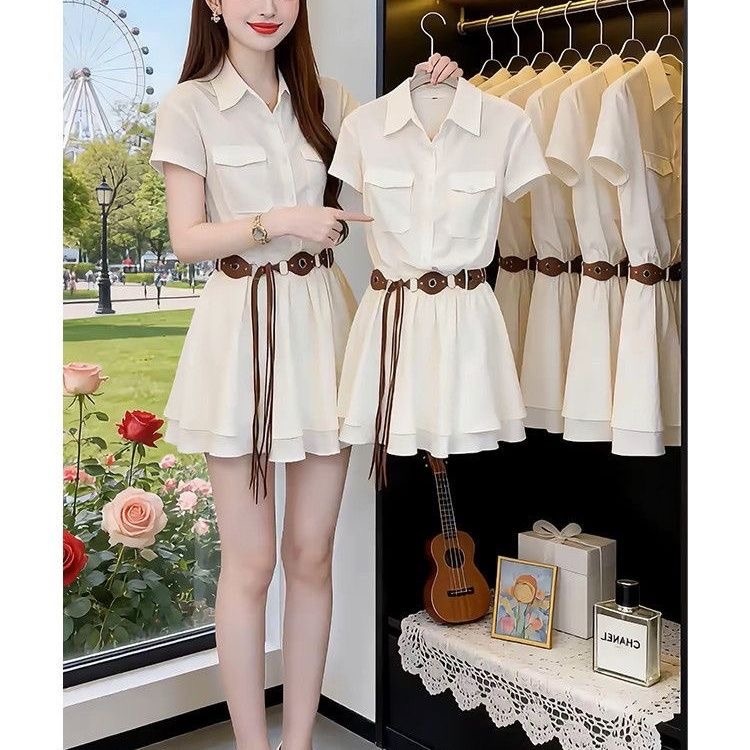 Платье-рубашка в корейском сти – обзор и цена Korean Style A Line Shirt Dress