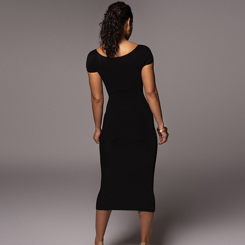 Летнее женское облегающее плат – обзор и цена Bodycon Long Sleeve Ribbed Dress