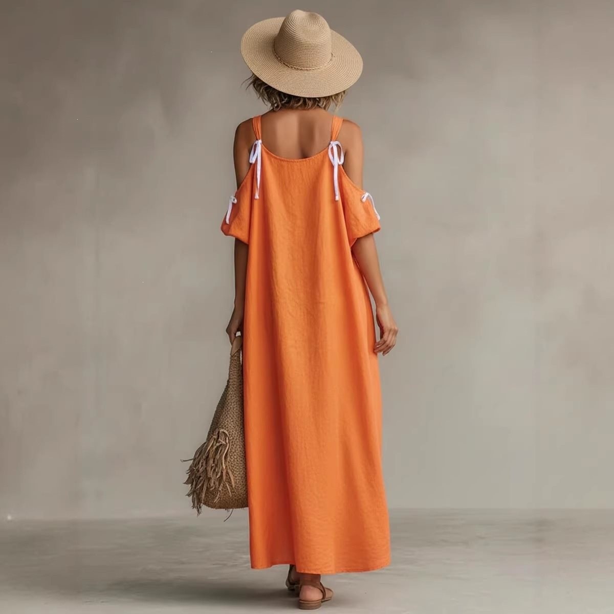 Летнее женское платье с пышным – обзор и цена Off Shoulder Puff Sleeve Sundress