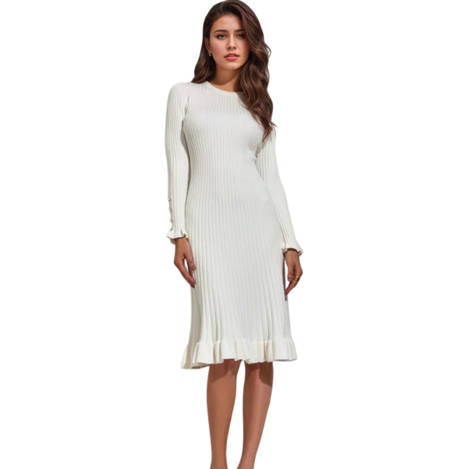 Женское облегающее платье в ру – обзор и цена Bodycon Long Sleeve Ribbed Dress