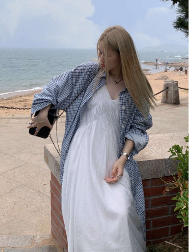 Стильный комплект больших разм – обзор и цена Korean Style A Line Shirt Dress