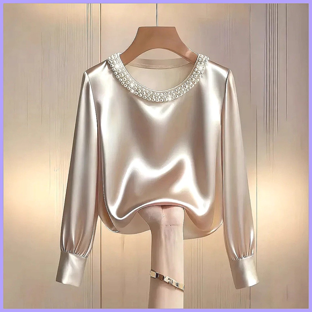 Элегантная блузка из атласа с  – обзор и цена Blouses