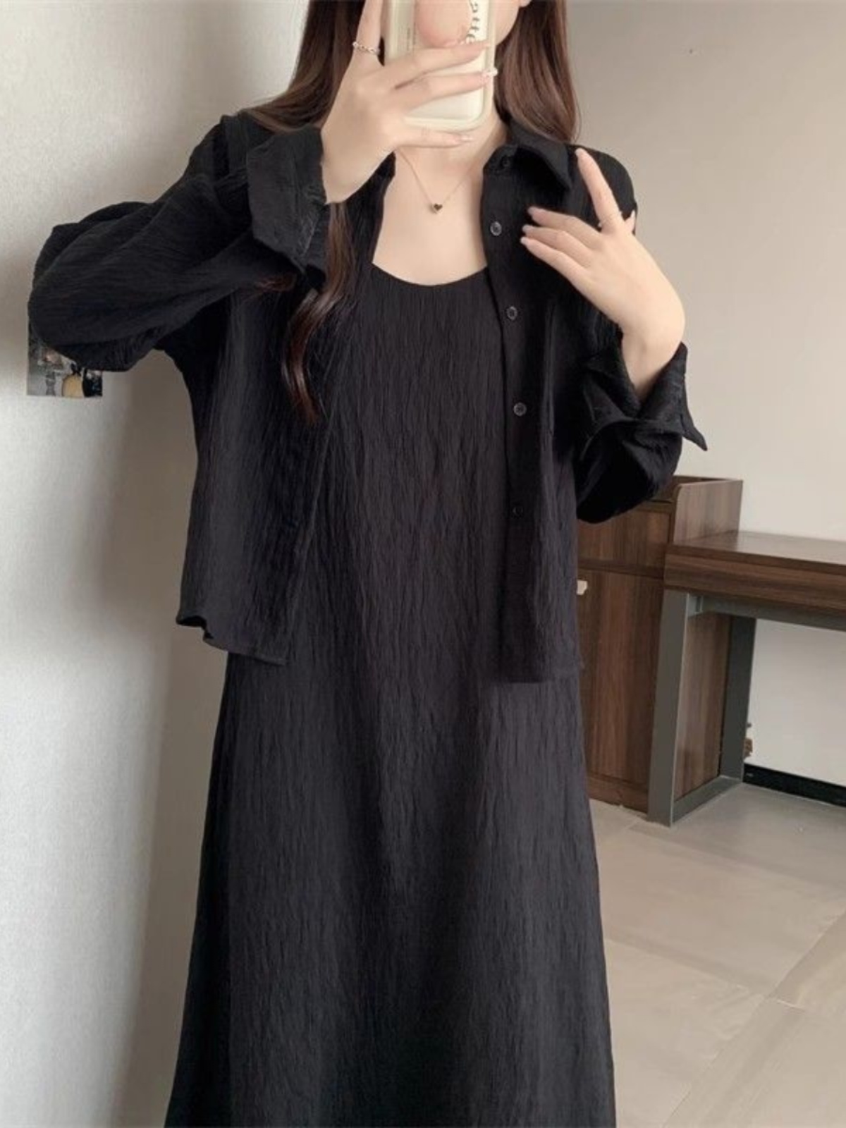 Летнее свободное женское плать – обзор и цена Korean Style A Line Shirt Dress