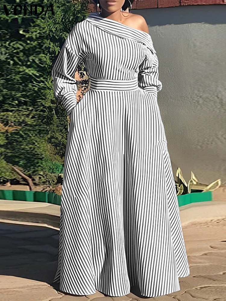 VONDA 2024, женское элегантное – обзор и цена Off Shoulder Puff Sleeve Sundress