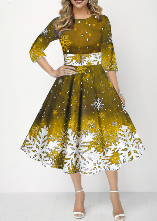 Зимние рождественские платья,  – обзор и цена French Vintage Floral Midi Dress