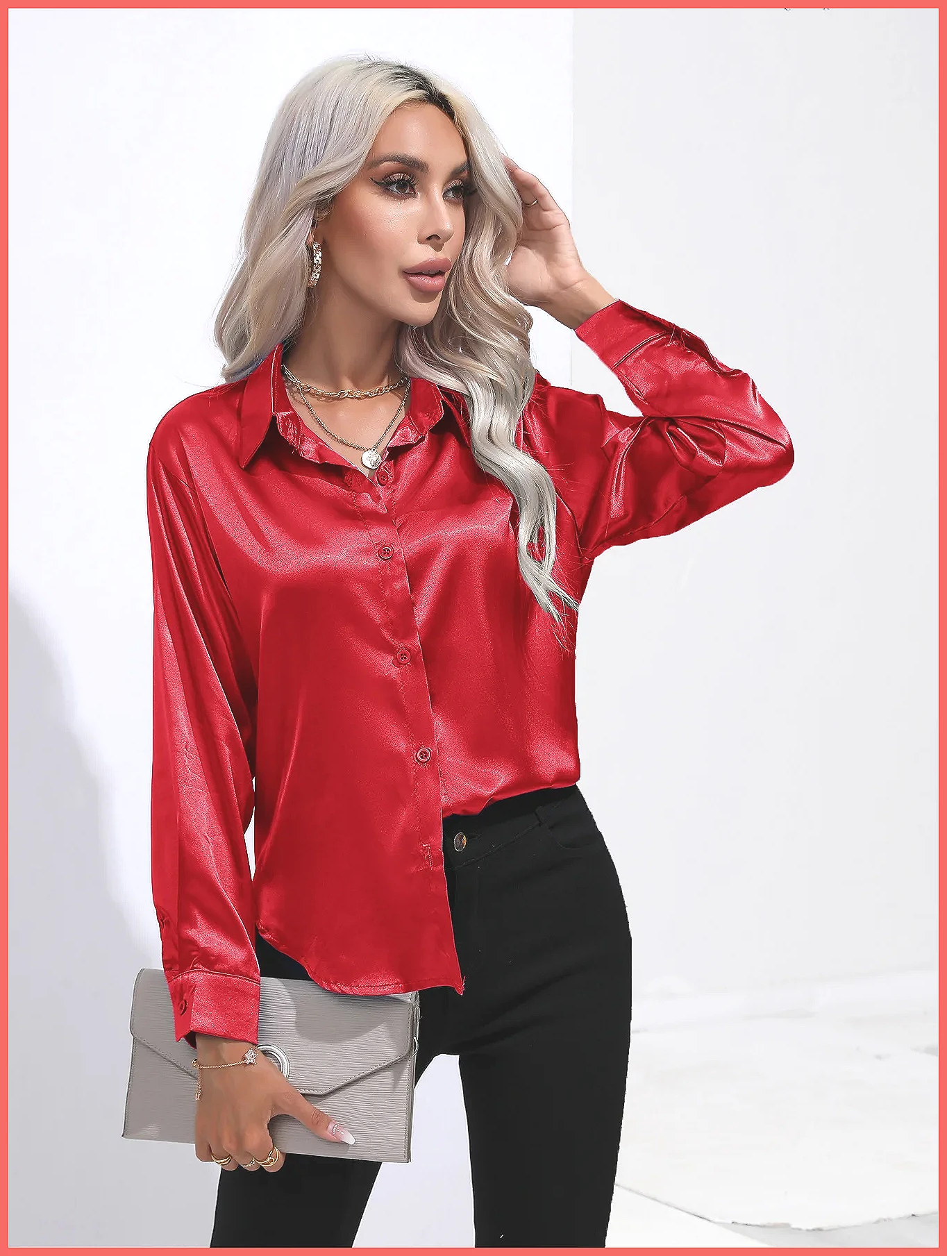 Женская атласная рубашка Весна – обзор и цена Blouses
