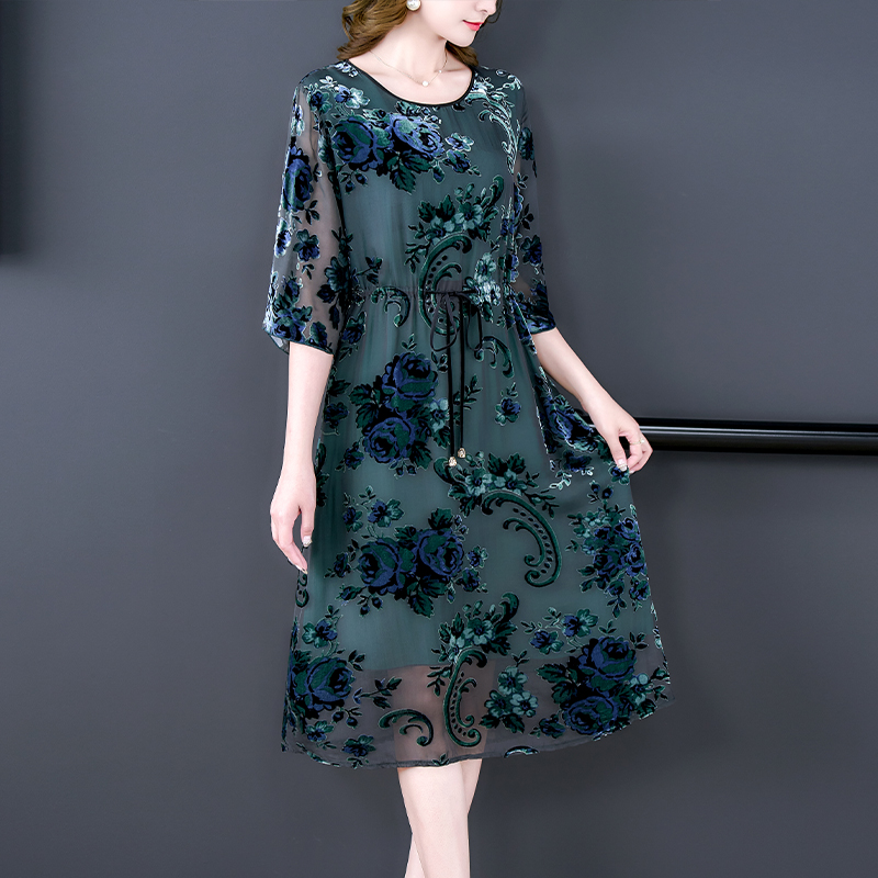 Женское шелковое платье-миди с – обзор и цена French Vintage Floral Midi Dress