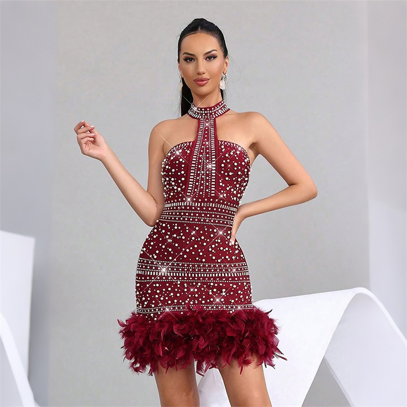 Вечернее платье Doyerl с блест – обзор и цена Sparkly Rhinestone Club Party Dress