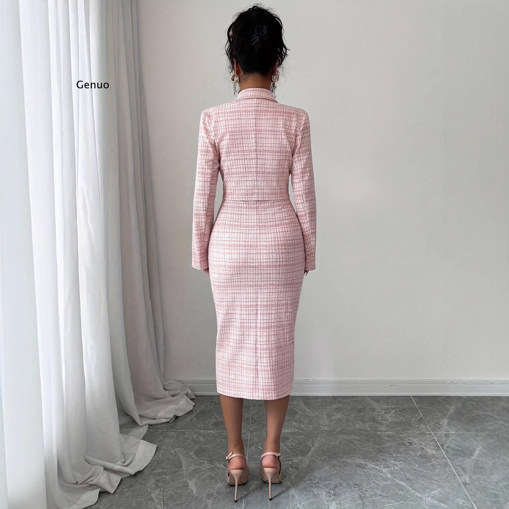 Новый элегантный твидовый кост – обзор и цена Tweed Two Piece Blazer Dress
