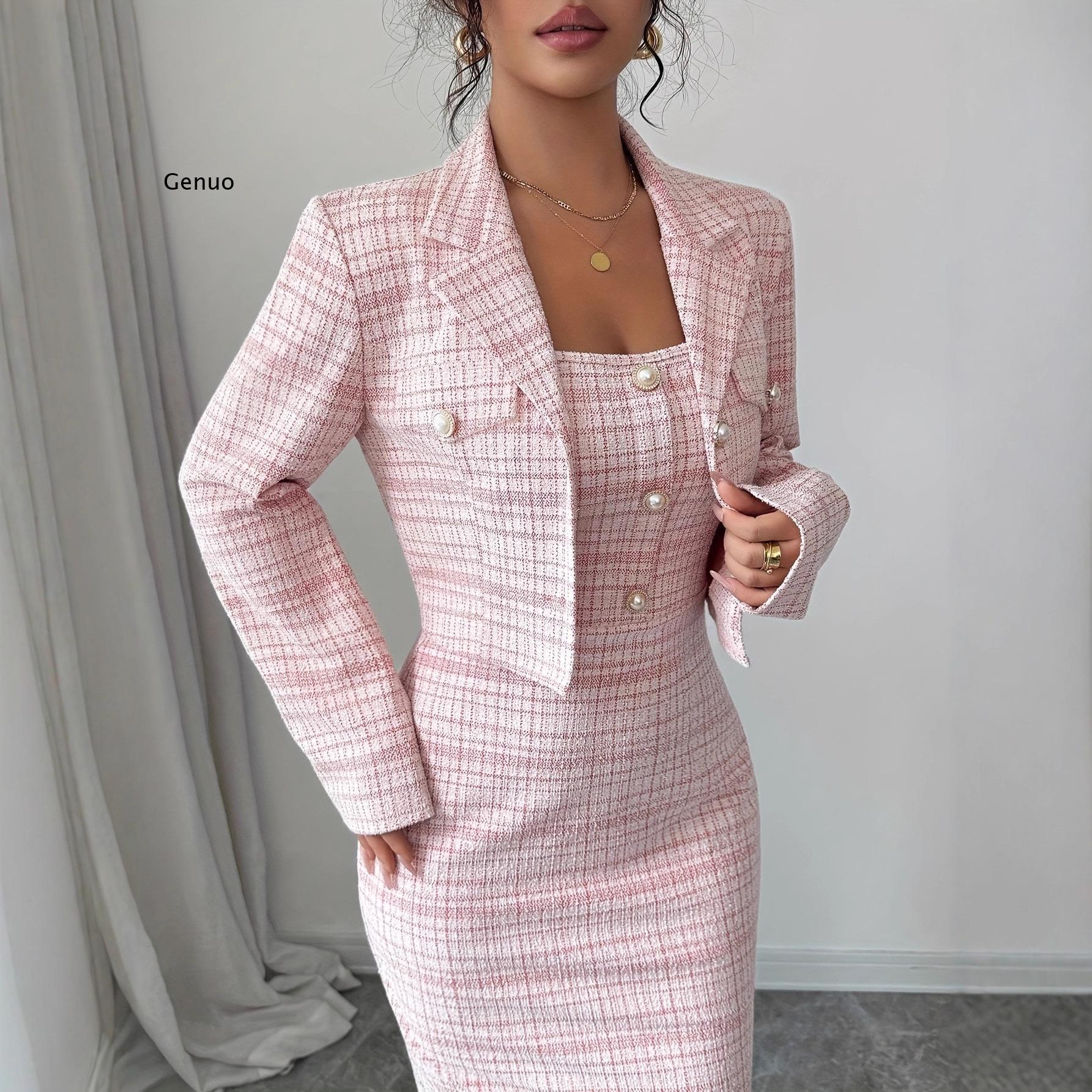 Новый элегантный твидовый кост – обзор и цена Tweed Two Piece Blazer Dress