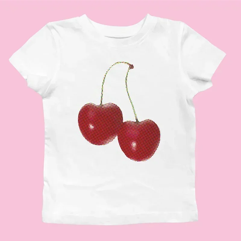 Эстетичная летняя футболка-кро – обзор и цена Y2K Graphic Baby Tee Crop