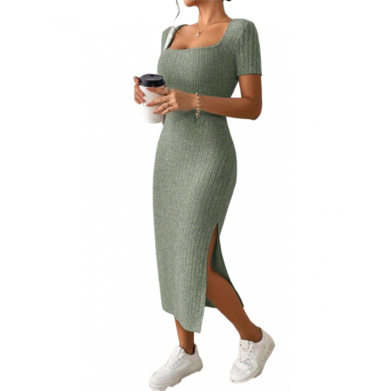 Винтажное трикотажное платье м – обзор и цена Bodycon Long Sleeve Ribbed Dress