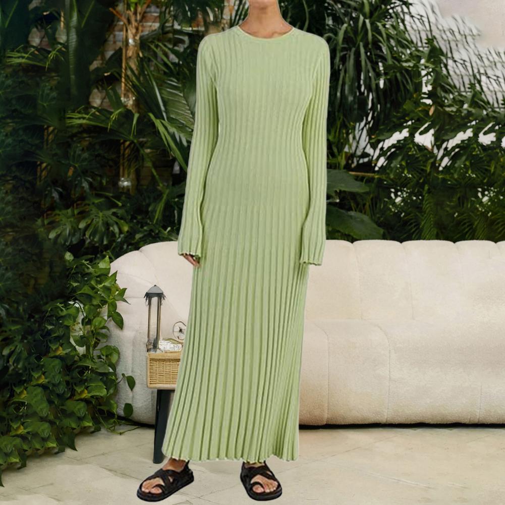 Женское трикотажное платье в р – обзор и цена Bodycon Long Sleeve Ribbed Dress