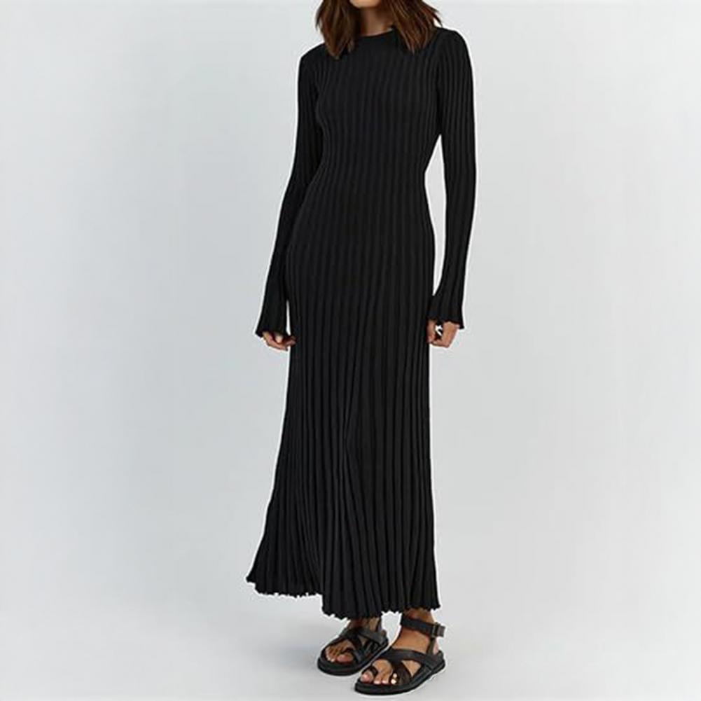 Женское трикотажное платье в р – обзор и цена Bodycon Long Sleeve Ribbed Dress