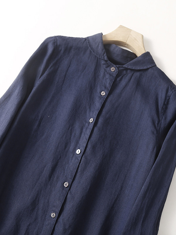 Повседневное хлопково-льняное  – обзор и цена Casual Loose Linen Shirt Dress