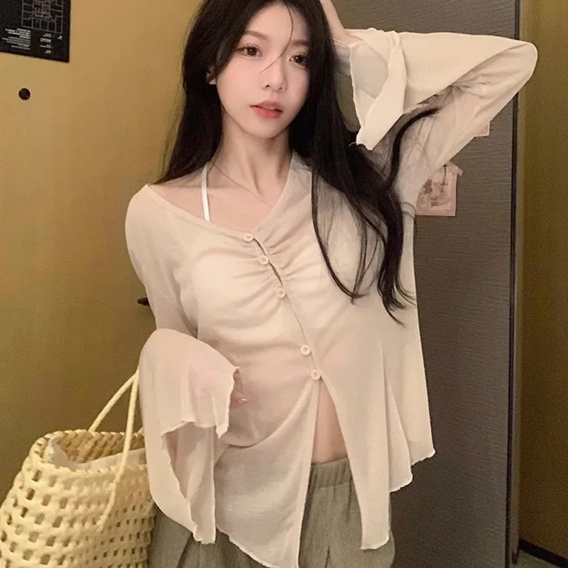 Прозрачная блузка с расклешенн – обзор и цена Blouses