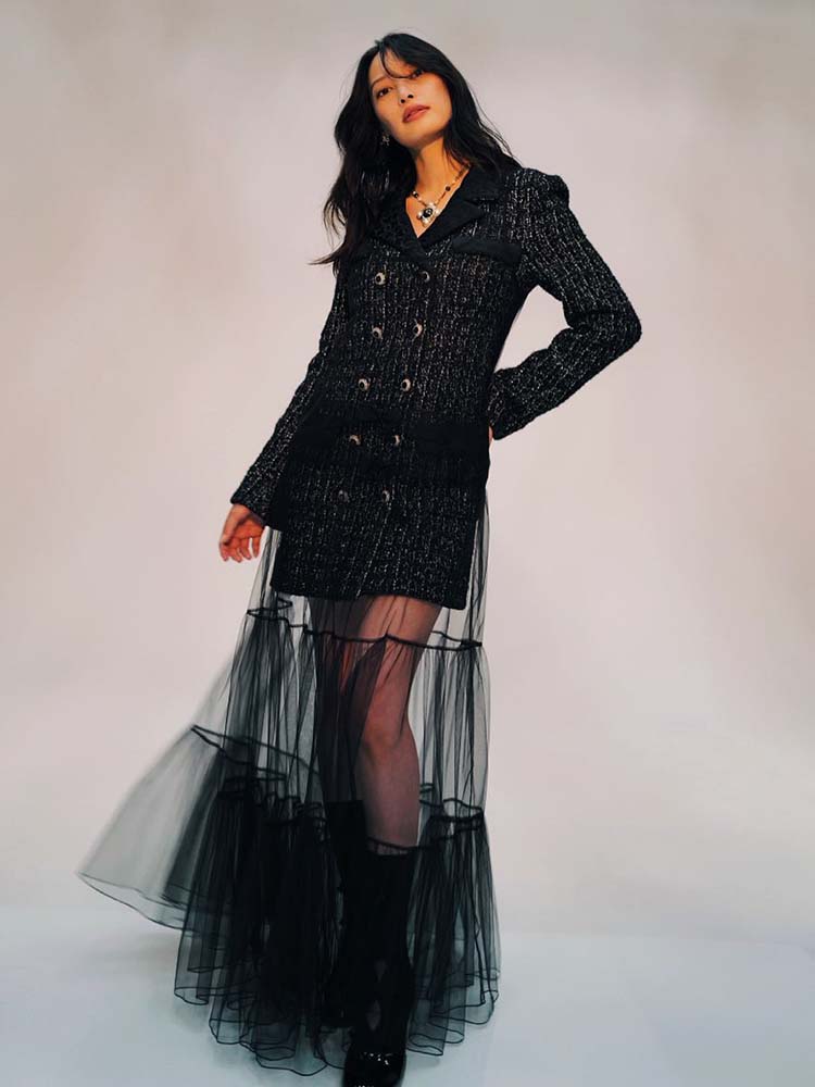 Женский твидовый комплект с пл – обзор и цена Tweed Two Piece Blazer Dress