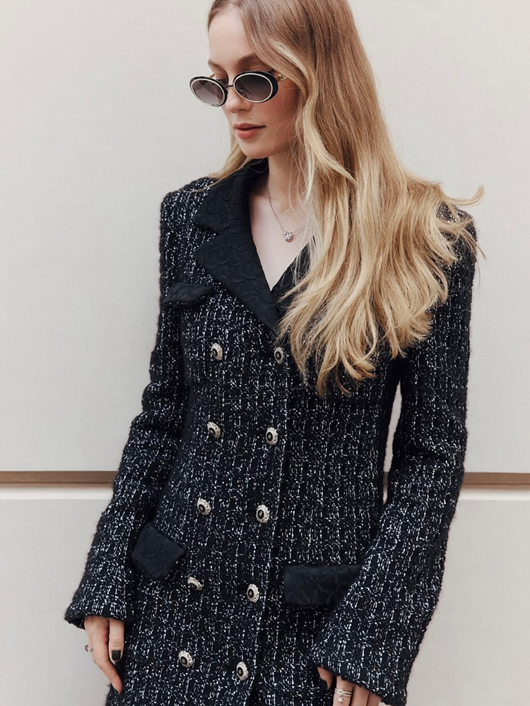 Женский твидовый комплект с пл – обзор и цена Tweed Two Piece Blazer Dress