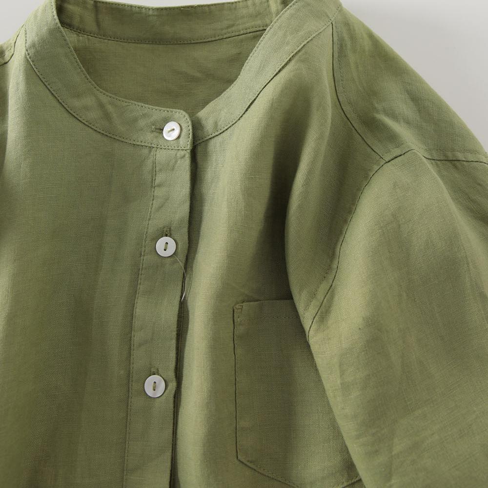 Платье-рубашка в японском стил – обзор и цена Casual Loose Linen Shirt Dress