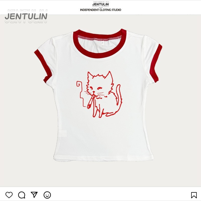 Корейский стиль Y2K 90-х: укор – обзор и цена Y2K Graphic Baby Tee Crop