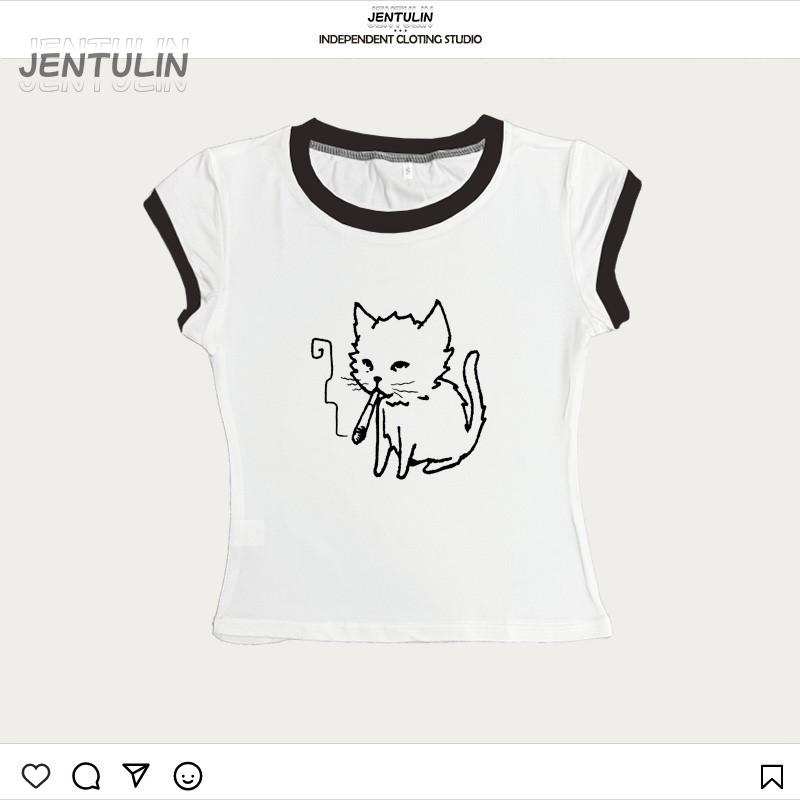 Корейский стиль Y2K 90-х: укор – обзор и цена Y2K Graphic Baby Tee Crop