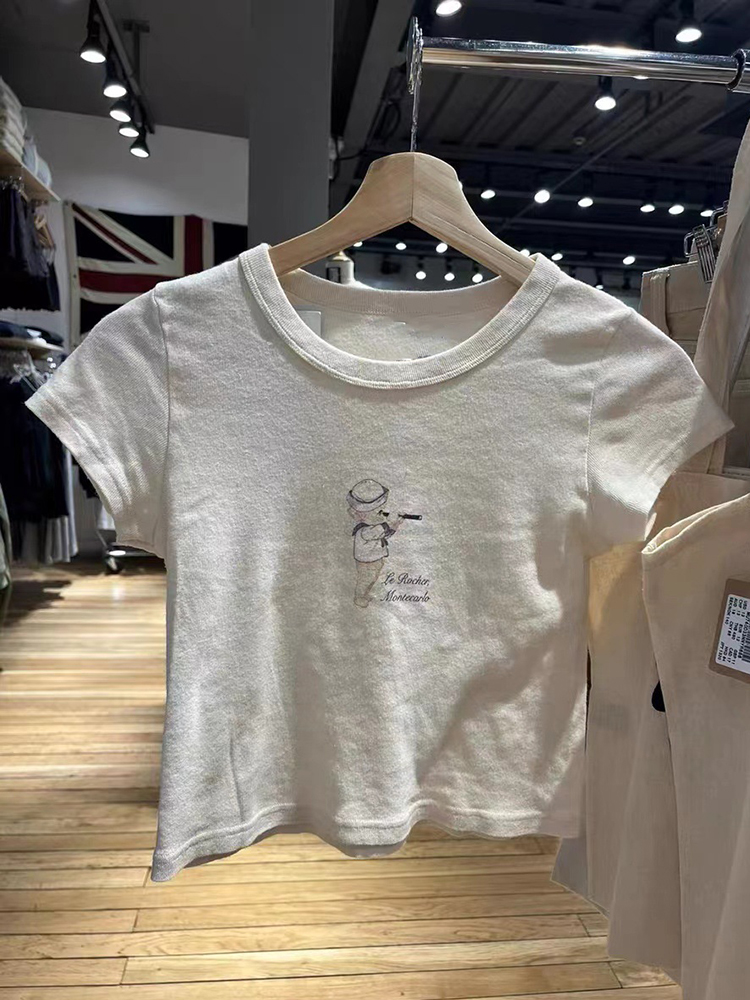 Женская хлопковая футболка с к – обзор и цена Y2K Graphic Baby Tee Crop