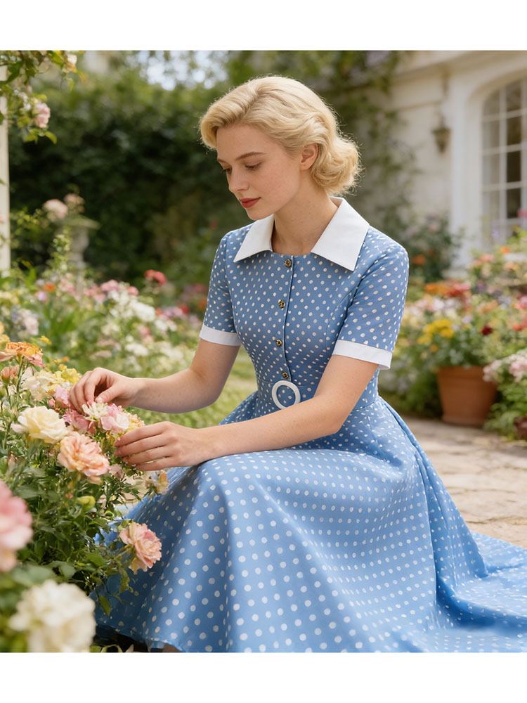 Винтажное женское летнее плать – обзор и цена French Vintage Floral Midi Dress