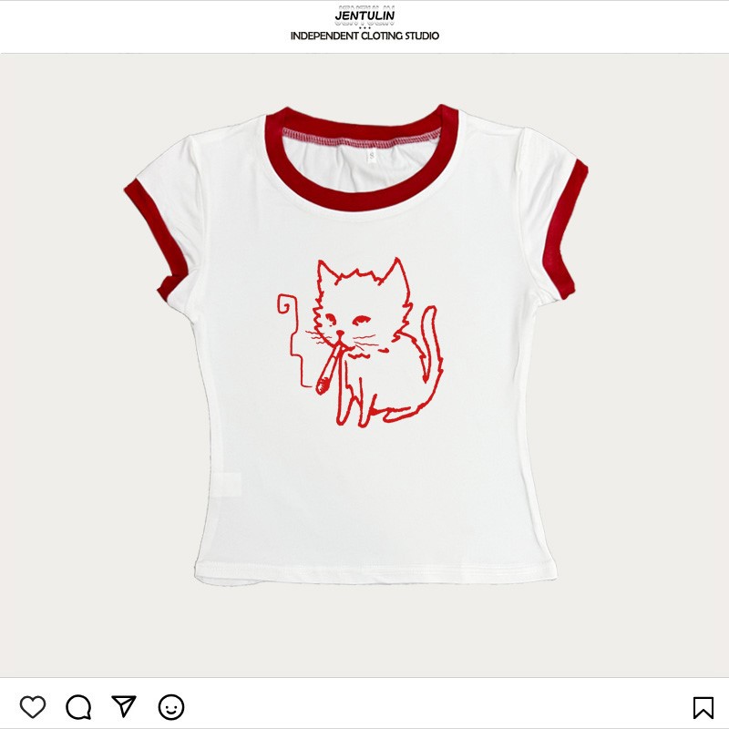 Корейский стиль Y2K 90-х: женс – обзор и цена Y2K Graphic Baby Tee Crop
